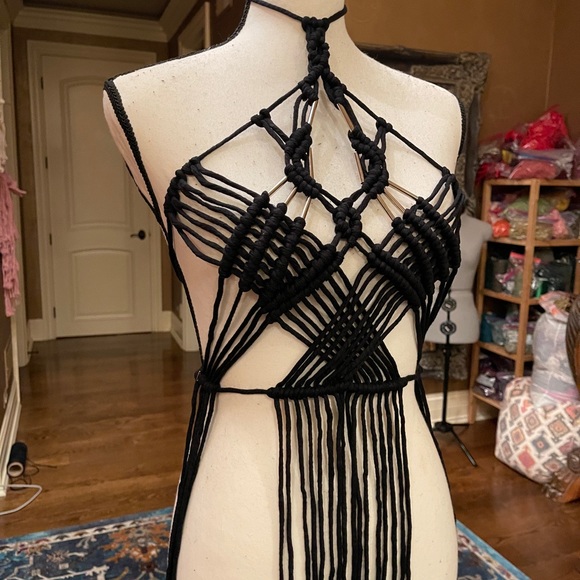 Handmade Macramé Festival Dress - Picture 5 of 8